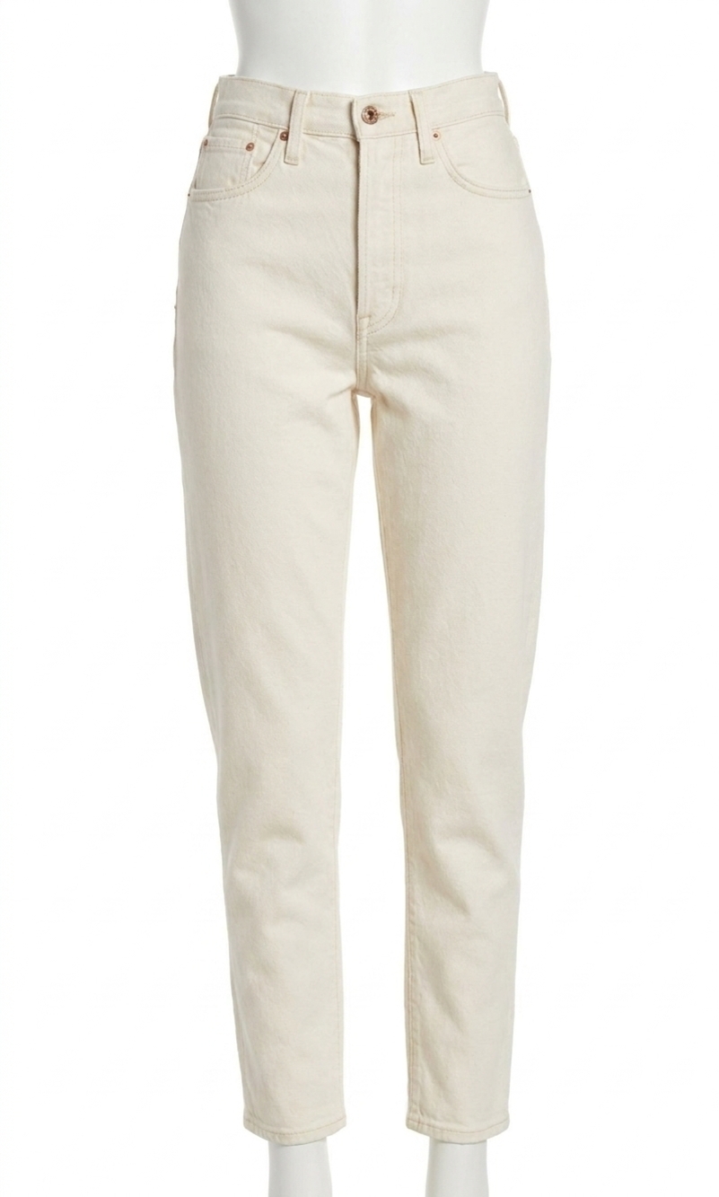 NEW RAG & BONE women's boyfriend jeans in ecru